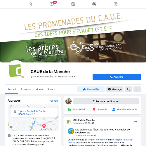 Suivez l'actualité du C.A.U.E. sur sa page Facebook