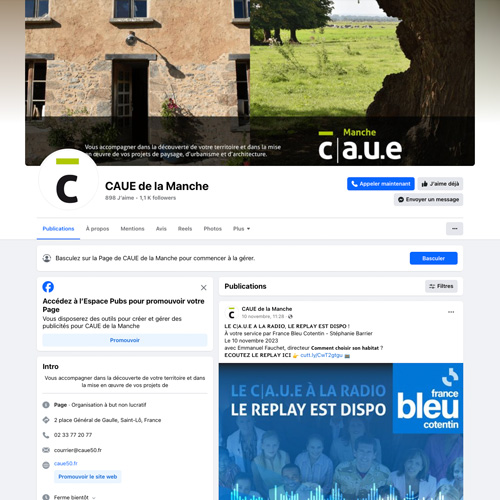 Abonnez-vous à la page Facebook du C|A.U.E